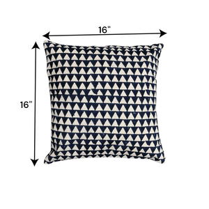 Set 3 Modern Geometric Digital Print Cushion Covers 16x16 Black <b>White</b> Triangle Pattern Throw Pillow Covers for Home High Square - Product Image 3
