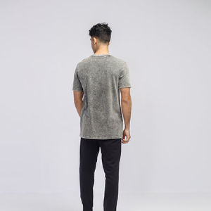 เสื้อออกกำลังกายแบบกรดสำหรับผู้ชายเสื้อออกกำลังกายระบายอากาศน้ำหนักเบาเป็นมิตรกับสิ่งแวดล้อมเสื้อ100% ผ้าถักสไตล์สตรีท - Product Image 2