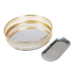 Producto exclusivo, bandeja metálica elegante para servir comida con acabado de alta calidad, mesa de comedor, Plato decorativo, fiestas de boda - Product Image 3