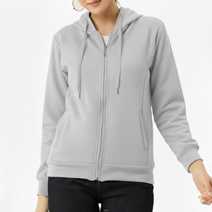 Sweat à capuche pour femme avec fermeture éclair intégrale, style décontracté, nouveau style, sweat à capuche personnalisé avec fermeture éclair, 100% coton de haute qualité, sweat à capuche confortable, style streetwear - Product Image 1