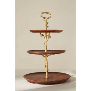 Wholesale Wooden Cake Stand with Dome Serving Tray and Plate Server Platter for Cake Serving Tools - Product Image 2