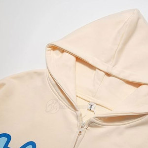 Sweat à capuche d'hiver personnalisé de haute qualité pour femme, grande taille, vêtement décontracté avec logo en strass, doublure, vente en gros, 100 % coton, coupe-vent - Product Image 2