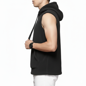 Sudadera sin Mangas de Forro Polar para Hombre, Venta Caliente, Material 100% Algodón, Transpirable, Estilo Casual Urbano, Logotipo Personalizado - Product Image 6