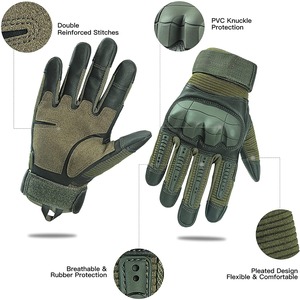 Gants de moto en cuir respirant pour motocross, à doigts entiers - Product Image 2