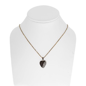 Pendentif coeur de mode élégant classique avec diamants Moissanite étincelants bijoux en argent collier cadeau - Product Image 3