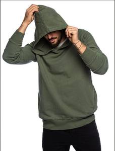 Sudadera con Capucha de Manga Larga para Hombre, Servicio OEM, Color Sólido, 100% Algodón, Invierno, Diseño de 2 Bolsillos, Transpirable, Secado Rápido, Alta Calidad - Product Image 5