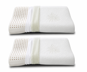Cuscino in lattice EVERGREENWEB con Aloe Vera, ortopedico, ergonomico, supporto per il collo, Made in Italy, a forma di onda, traspirante, minimalista - Product Image 1