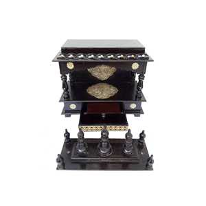Handcrafted Brass Wooden Temple <b>Mandir</b> Home Decor Product - Product Image 3
