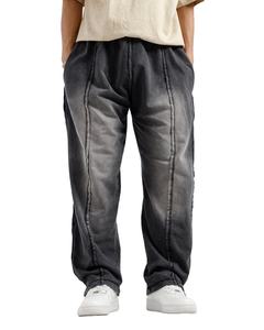 Pantalon décontracté pour homme en toile respirante, coupe ajustée, taille mi-haute plissée, couleur personnalisée, délavage acide vintage 2025, écologique 100% - Product Image 1