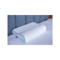 Matelas en mousse à mémoire de forme avec gel rafraîchissant, design contemporain, housse en tissu, 45x31x10/7 cm, pour la maison, la chambre, l'hôtel, sain et confortable