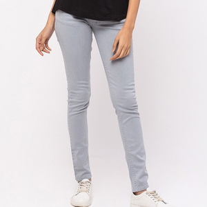 Customizable Women's Casual <b>Denim</b> Pants 100% Cotton Stretchable Mid Waist Breathable <b>Fabric</b> Good Quality <b>Denim</b> Pants - Product Image 4