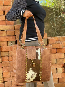 Bolso de mano de cuero para mujer, bolsa de mano de cuero de vaca, informal, elegante - Product Image 2