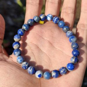 Bracelet réglable en pierre précieuse bleue lapis-lazuli naturel de 8 mm, cristal de guérison, sagesse, bijoux pour homme et femme, cadeau - Product Image 1
