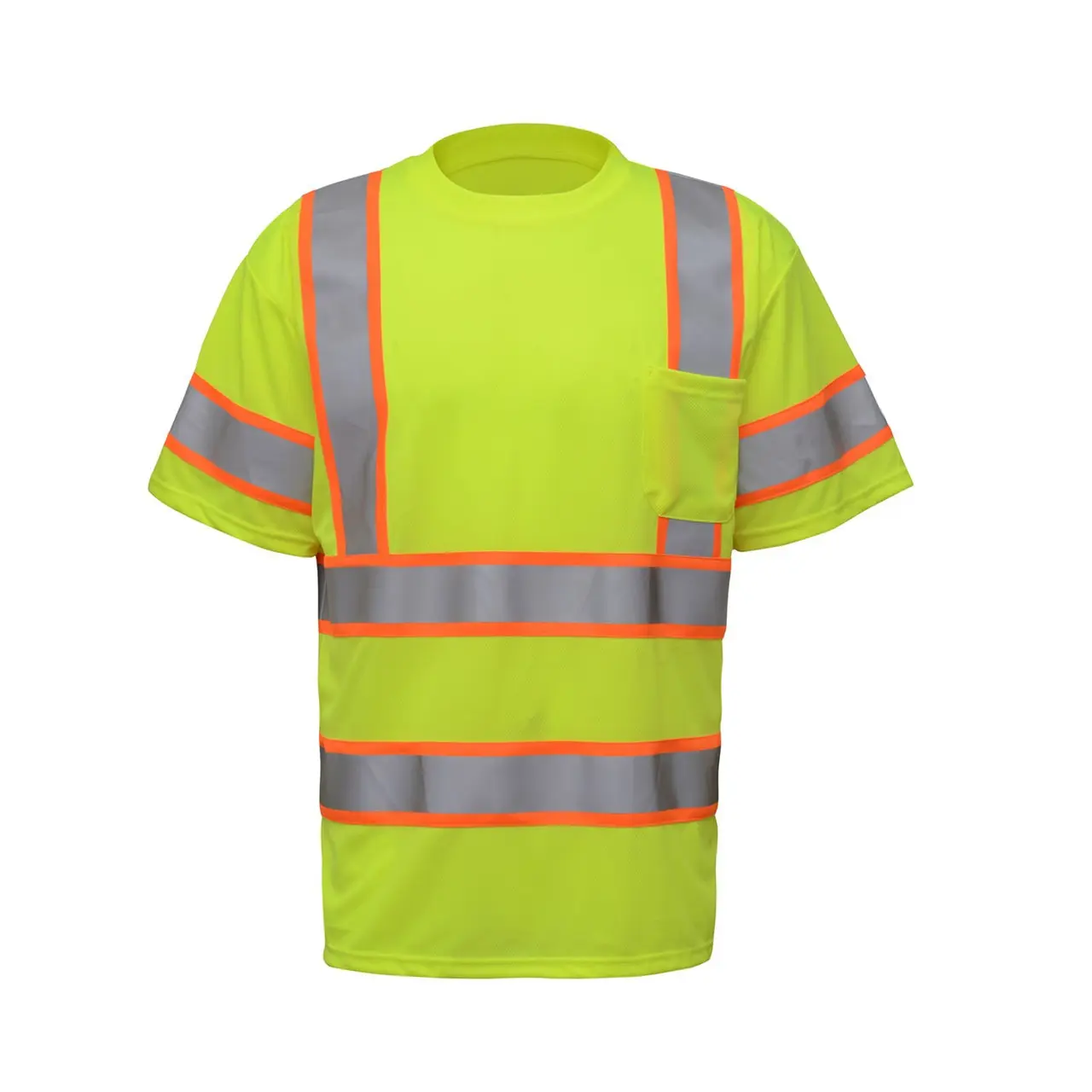 Arbeits kleidung Hi Vis T-Shirt Hohe Sichtbarkeit Reflektieren des Klebeband Sicherheit Männer Kurzarm High Visibility Construction Workwear