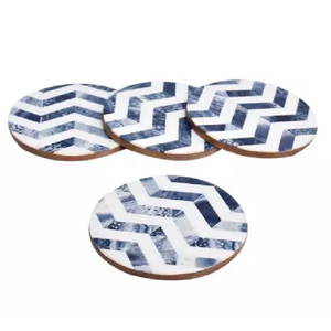 Accesorios de decoración para el hogar, posavasos de resina y diseño de madera para taza de té, vajilla real, posavasos, almohadillas - Product Image 3