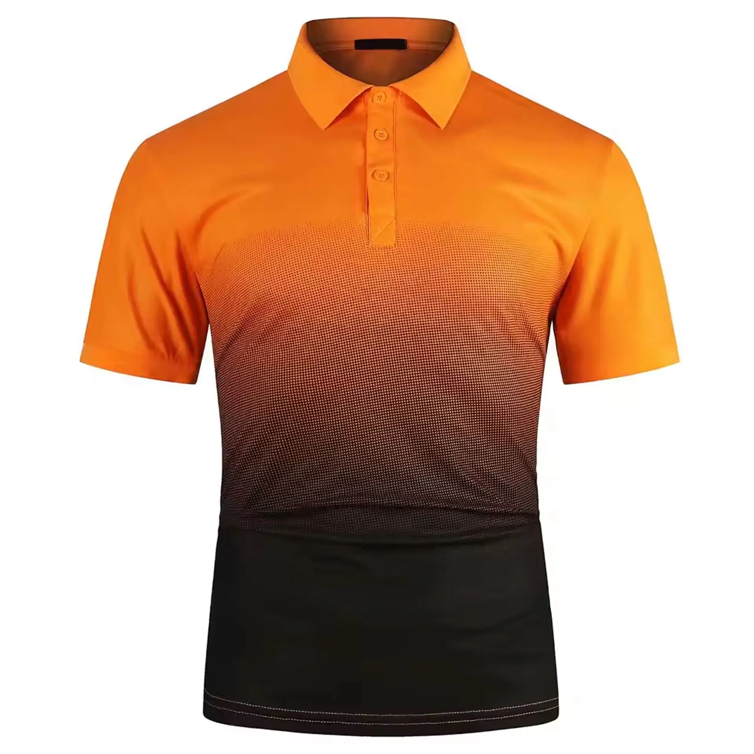 Polo de manga corta para hombre, ropa de color contrastante.