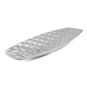 Bandeja de servicio de metal de diseño clásico de nueva apariencia hecha a mano en juego de bandeja de servicio de aluminio para café, comida, desayuno, cena - Product Image 3