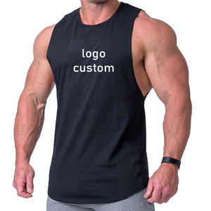 Débardeurs en coton pour hommes Débardeur à col rond personnalisé pour hommes Débardeur ample de yoga Vêtements de gymnastique - Product Image 2