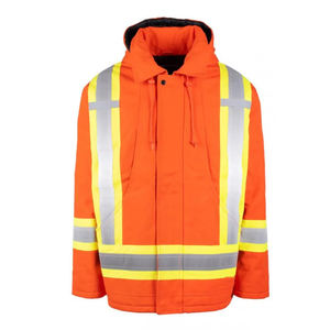 Vestes de travail haute visibilité personnalisées de qualité supérieure pour hommes, vestes de sécurité avec bande réfléchissante pour la construction - Product Image 4