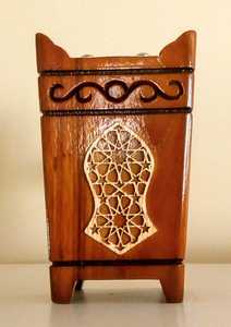 Lujoso y exclusivo soporte de incienso de madera con cubierta de metal Quemador de aromaterapia decorativo Precios competitivos para uso aromático - Product Image 3