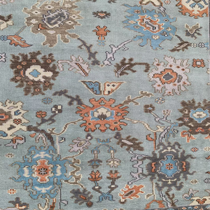 Alfombra de lana Oushak persa tradicional personalizable, alfombra anudada a mano vibrante, pila de bucle antideslizante, lavable, ecológica para - Product Image 5