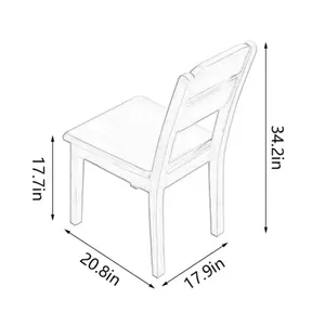 Silla moderna de madera. Silla platillo de madera. Silla duradera de madera maciza pura.