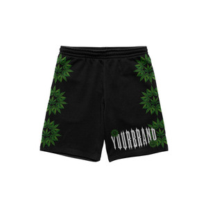 Shorts de malla de poliéster premium de 180 GSM, camuflaje, transpirables, morado y verde, con logo bordado personalizado, shorts de malla para hombre - Product Image 6