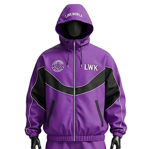 Ensemble coupe-vent personnalisable pour hommes 100% survêtement en polyester pour l'entraînement d'hiver ensembles pour hommes personnalisés en gros - Product Image 4