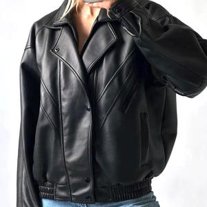 Veste en cuir pour femmes, best-seller, nouvelle mode, veste en cuir coupe-vent pour femmes - Product Image 4