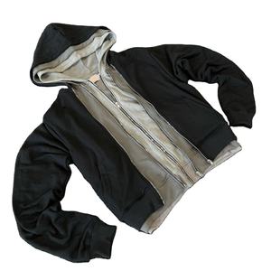 Sweat à capuche à fermeture éclair entièrement lacé personnalisable pour hommes avec design de fitness sans couture à manches longues Street Wear-OEM Vente en gros - Product Image 2