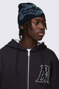 หมวกถักแจ็คการ์ดสำหรับผู้ชายและผู้หญิงหมวกทรงถังดีไซน์ทันสมัยสำหรับใส่กลางแจ้งฤดูหนาว - Product Image 2