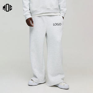 กางเกงวอร์มทรงแบ็กกี้สำหรับ600gsm กางเกงผ้าคอตตอนผ้าขนแกะสีพื้นว่างปรับแต่งโลโก้ได้ตามต้องการ - Product Image 4