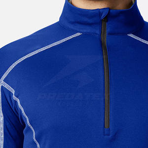 Suéter con cremallera de cuarto de mezcla de algodón de estilo único 2025, ropa informal cómoda para el día a día para invierno, patrón sólido - Product Image 5