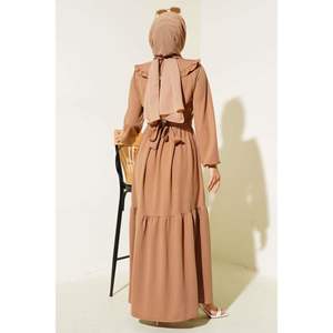 Vestido con cinturón y cuello bebé con volantes Mink - Product Image 2