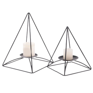 Bougeoirs les plus vendus à l'international Chandelier géométrique en triangle Bougeoir à bougie chauffe-plat Décoration de fête de mariage - Product Image 6