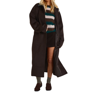 Manteau long surdimensionné pour femme personnalisé, mélange de laine de qualité supérieure, chaud, respirant, écologique, vêtement d'extérieur tendance, toutes saisons, personnalisable - Product Image 1