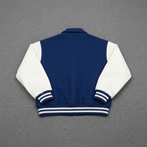 Veste universitaire matelassée en coton épais de grande taille pour homme veste hip hop à col rabattu avec broderie en chenille personnalisée et logo - Product Image 5