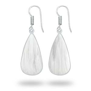 Atractivos Pendientes de Scolecita Blanca, Pendientes Colgantes de Latón Plateado, Estilo Vintage, para Niñas, Bodas, Fiestas de Compromiso, para Ella - Product Image 3