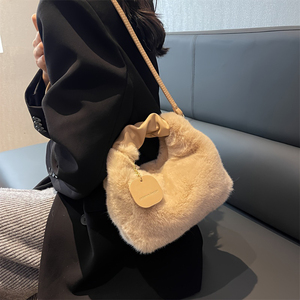Borsa a Tracolla Mini in Peluche per Donne e Ragazze, Elegante e Carina Borsa a Spalla in Finta <span class=keywords><strong>Pelliccia</strong></span> - Product Image 6