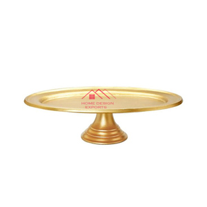 Plateau de service à gâteaux Décoration de table de mariage Support à gâteaux de luxe Décoratif de finition dorée très vendu - Product Image 4