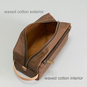 Custom Handmade LCTB-0069 Personalized Dopp Kit Travel <b>Waxed</b> <b>Canvas</b> Toiletry Waterproof Shaving Bag Bathroom Storage Gift for - Product Image 2