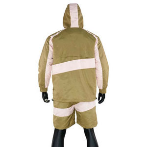 2025 séchage rapide fermeture éclair léger Nylon coupe-vent 2 pièces à capuche coupe-vent survêtement veste et ensemble court pour hommes vêtements d'hiver - Product Image 3