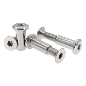 <b>M4</b> M5 Titanium Chicago <b>Screw</b> Binding <b>Screw</b> Male-Female <b>Screw</b> Flat Top Solid Brass - Product Image 1