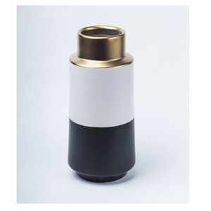 Vases à fleurs rustiques en aluminium doré, faits à la main, avec un design martelé, à prix de gros, 27x17 cm - Product Image 6