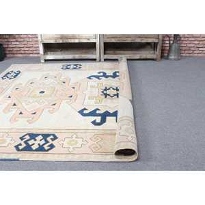 Alfombra Turca Vintage Grande de 6.1x8.2 pies, Alfombra Persa Azul Beige - Product Image 5