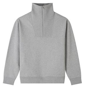 OEM venta al por mayor de los hombres de media cremallera pulóver polar deporte sudadera personalizado bordado de algodón grueso capucha de talla grande para la temporada de invierno - Product Image 4