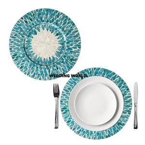 Nueva Mesa recubierta de Color marrón decorar placa de madera forma redonda diseñador de lujo utensilios de cocina hechos a mano placa de madera al por mayor - Product Image 5