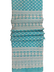 Tela de Algodón Estampada Azul Cielo Transpirable de Alta Calidad para Trajes Kurtis y Blusas para Niñas, Textil Ligero para Uso General, Suministro al por Mayor - Product Image 2