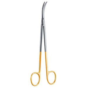 Tijeras para Vesícula Biliar TC Thorek-Feldman, Curvas y Planas, de Acero Inoxidable, Mango Dorado, para Colecistectomía Quirúrgica, ENT, JIMED SURGICAL CE - Product Image 3