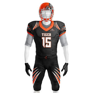 Uniforme de Fútbol Americano de Alta Calidad, Transpirable y de Secado Rápido, Conjunto de Manga Corta con Impresión Personalizada del Nombre del Equipo, Servicios OEM y ODM, Jersey y Pantalón - Product Image 4